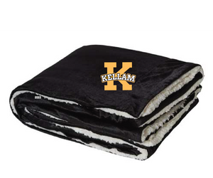 Alpine Fleece Sherpa Blanket / Black / Kellam High School Water Polo