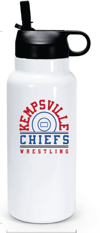 32oz Stainless Steel Water Bottle / Kempsville High School Wrestling