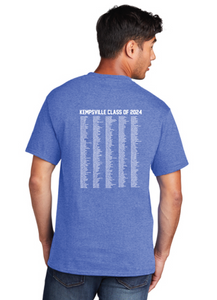 Cotton Short Sleeve T-Shirt / Heather Royal / Kempsville High School 2024 Seniors