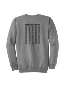 Senior Names_Fleece Crewneck Sweatshirt / Athletic Heather / Kempsville High School 2024 Seniors