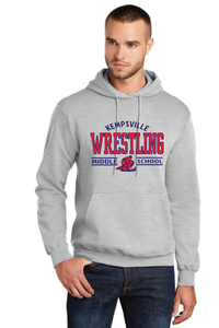 Core Fleece Pullover Hooded Sweatshirt / Ash / Kempsville Middle School Wrestling