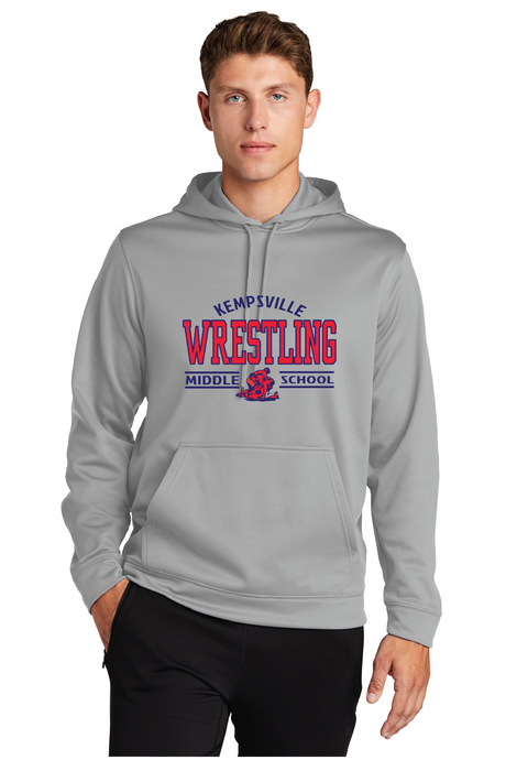 Performance Fleece Hooded Pullover / Silver / Kempsville Middle School Wrestling