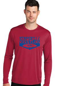 Long Sleeve Performance Tee / Red / Kempsville Middle School Wrestling