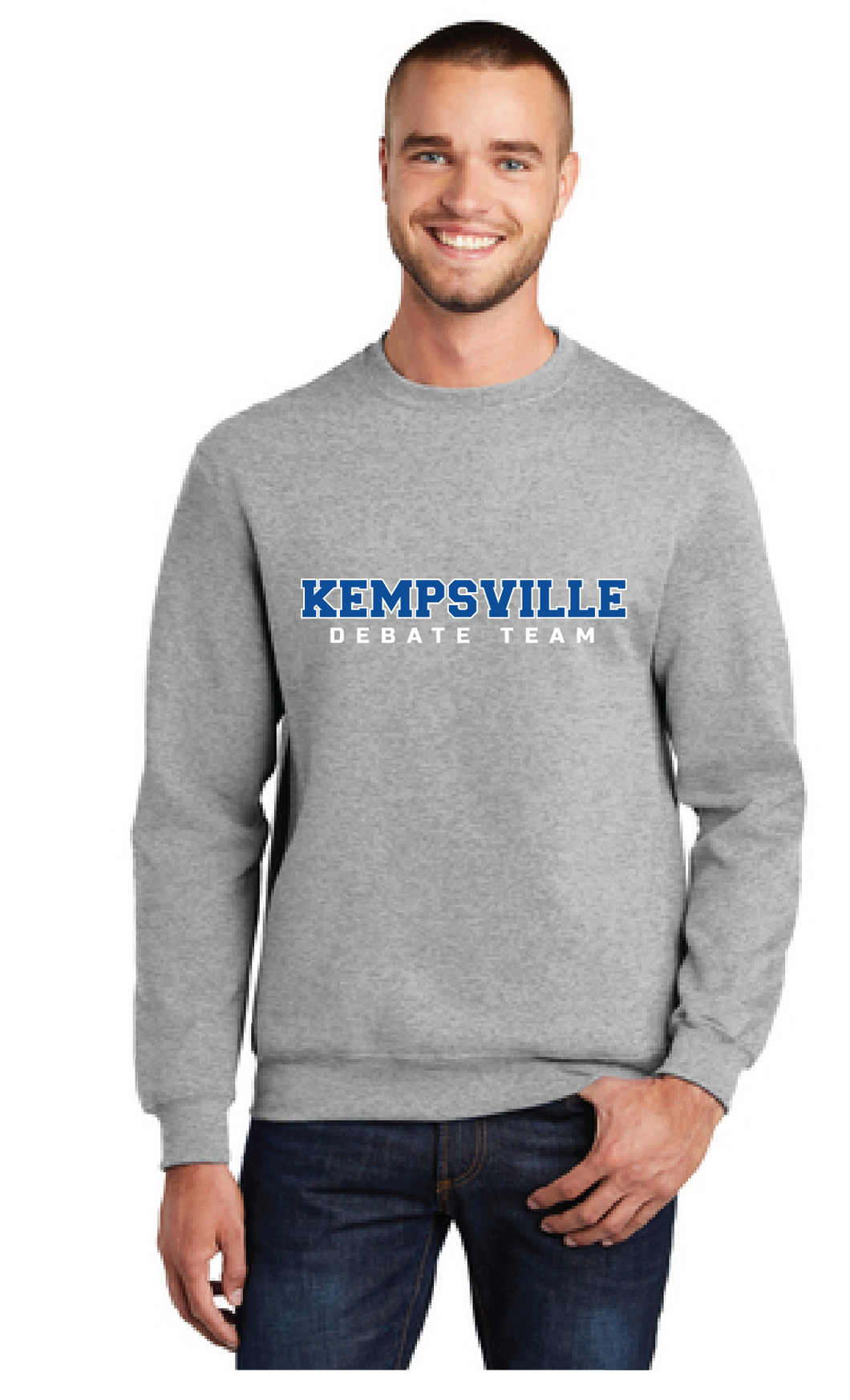 Fleece Crewneck Sweatshirt / Athletic Heather / Kempsville Middle School Debate