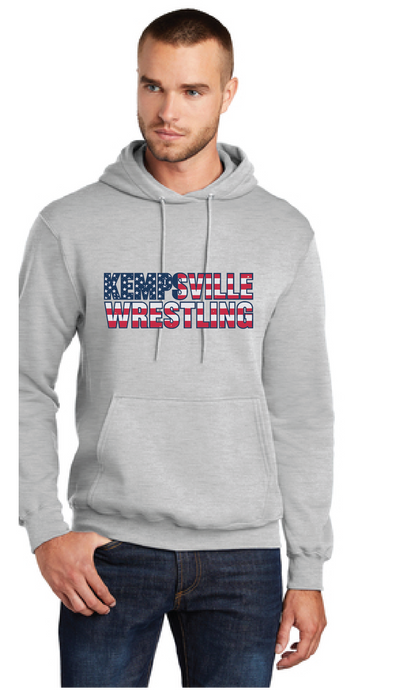 Core Fleece Pullover Hooded Sweatshirt / Ash / Kempsville High School Wrestling