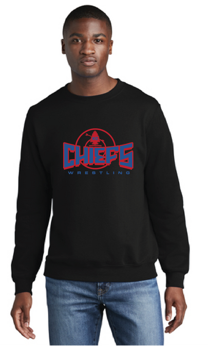 Fleece Crewneck Sweatshirt / Black / Kempsville High School Wrestling