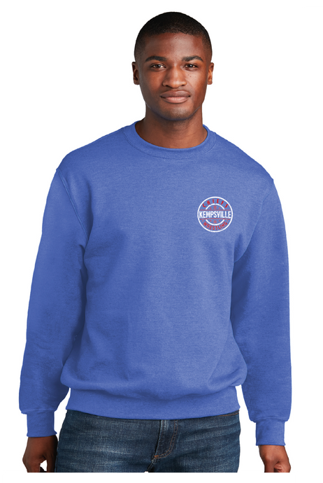 Core Fleece Crewneck Sweatshirt / Heather Royal / Kempsville High School Wrestling