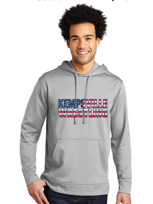 Performance Fleece Pullover Hooded Sweatshirt / Silver / Kempsville High School Wrestling