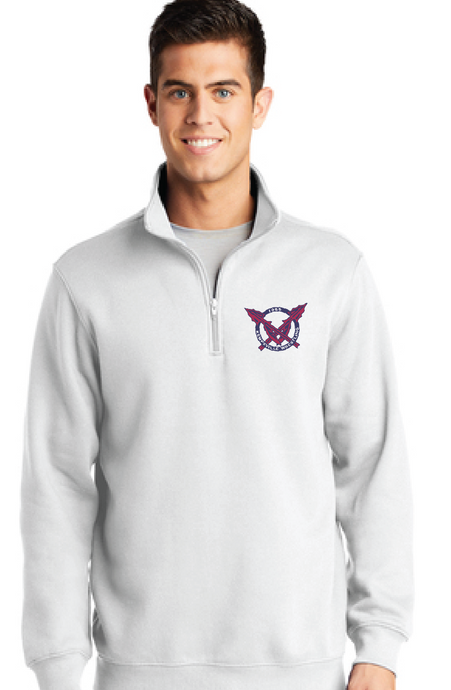 1/4-Zip Sweatshirt / White / Kempsville High School Wrestling
