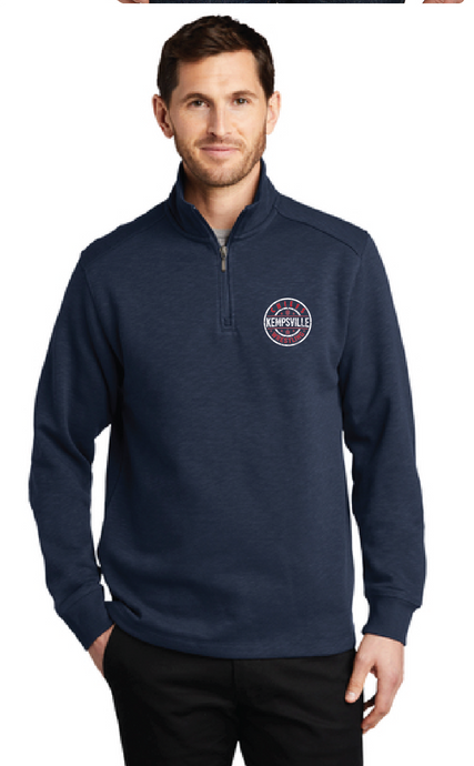 Core Fleece 1/4-Zip Pullover Sweatshirt / Navy / Kempsville High School Wrestling