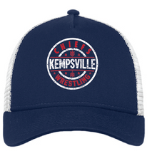 Snapback Trucker Cap / Deep Navy/ White / Kempsville High School Wrestling