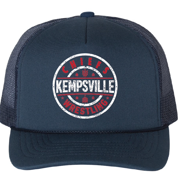 Foam Trucker Cap / Navy / Kempsville High School Wrestling
