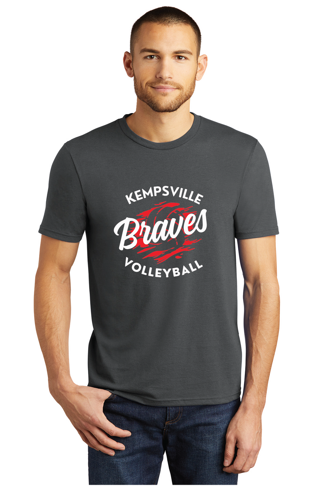 Softstyle Triblend Tee / Charcoal / Kempsville Middle School Volleyball