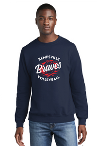 Core Fleece Crewneck Sweatshirt / Navy / Kempsville Middle School Volleyball