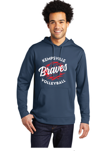 Performance Fleece Pullover Hooded Sweatshirt / Navy  / Kempsville Middle School Volleyball