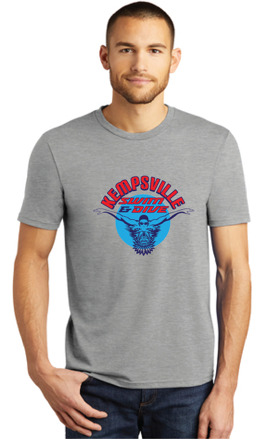 Adidas Sport T-Shirt / Heathered Grey / Kempsville High School Swim and Dive Team