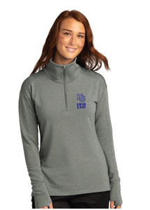 Ladies Flex Fleece 1/4-Zip / Grey Heather / Kempsville High School Swim and Dive Team Athletes