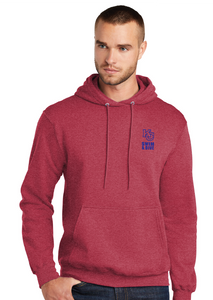 Fleece Pullover Hooded Sweatshirt / Heather Red / Kempsville High School Swim and Dive Team Athletes