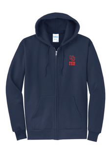 Fleece Full-Zip Hooded Sweatshirt / Athletic Heather / Kempsville High School Swim and Dive Team Athletes