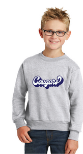 Core Fleece Crewneck Sweatshirt (Youth & Adult) / Ash / Kingston Elementary School