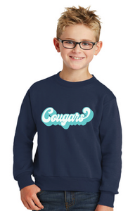 Core Fleece Crewneck Sweatshirt (Youth & Adult) / Navy / Kingston Elementary School