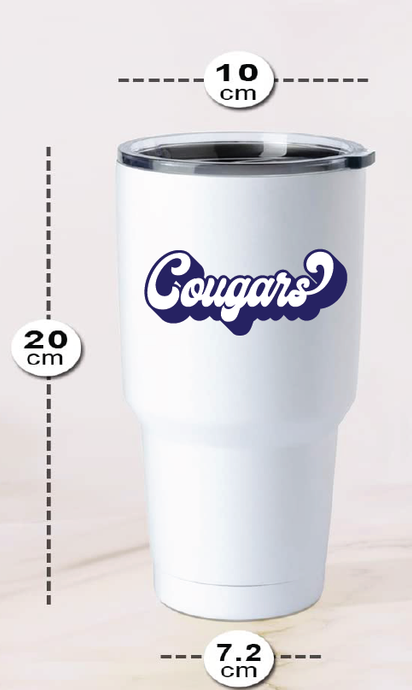 32oz Stainless Steel Tumbler / White / Kingston Elementary School