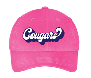 Six-Panel Twill Cap (Youth & Adult) / Neon Pink / Kingston Elementary School