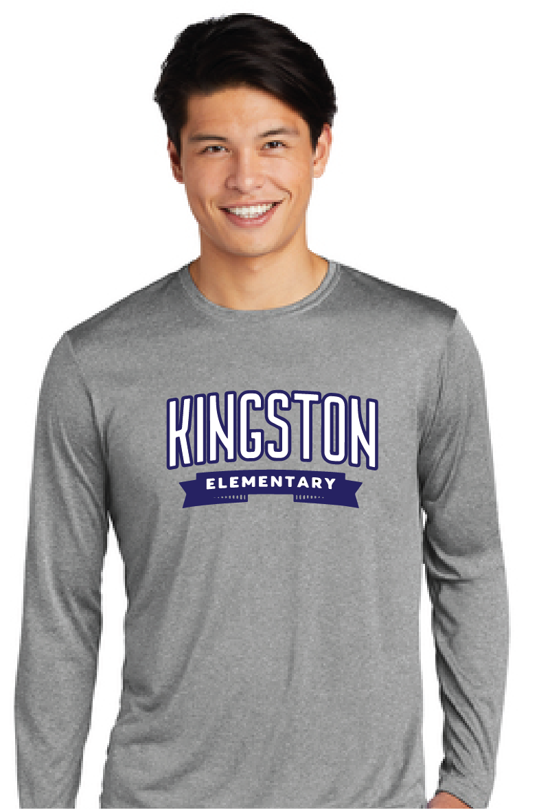 Long Sleeve Heather Contender Tee / Vintage Heather / Kingston Elementary Staff