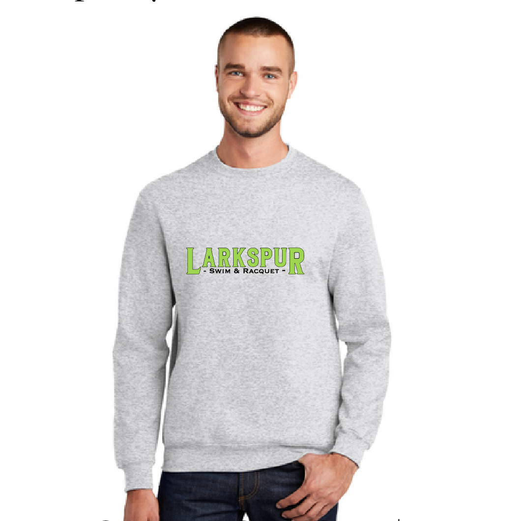 Core Fleece Crewneck Sweatshirt (Youth & Adult) / Ash / Larkspur Swim and Racquet Club