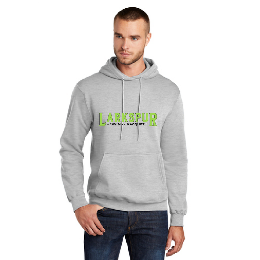 Core Fleece Pullover Hooded Sweatshirt / Ash / Larkspur Swim and Racquet Club