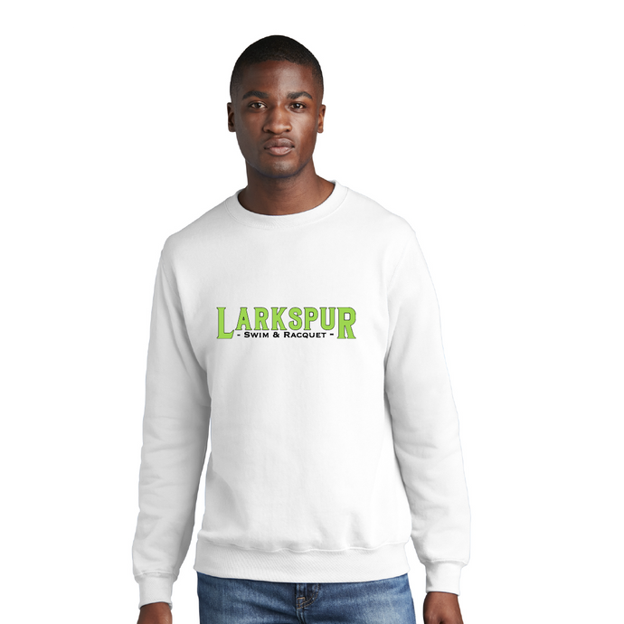 Core Fleece Crewneck Sweatshirt (Youth & Adult) / White / Larkspur Swim and Racquet Club
