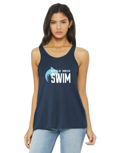 Women’s Flowy Racerback Tank / Midnight / Little Neck Swim Team