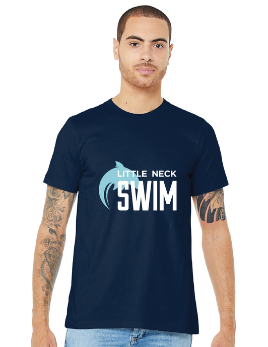 Unisex Triblend Crew Tee (Youth & Adult) / Navy / Little Neck Swim Team