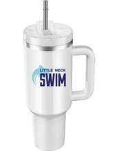 40oz Stainless Steel Tumbler / White / Little Neck Swim Team