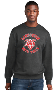 Core Fleece Crewneck Sweatshirt / Dark Heather Grey / Landstown Middle School Boys Track