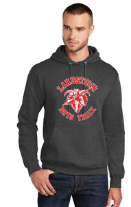 Core Fleece Pullover Hooded Sweatshirt / Dark Heather Grey / Landstown Middle School Boys Track