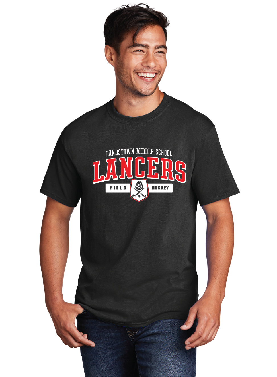 Core Cotton Tee / Black / Landstown Middle School Field Hockey