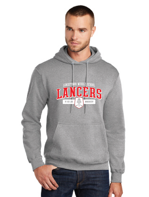 Core Fleece Pullover Hooded Sweatshirt / Athletic Heather / Landstown Middle School Field Hockey
