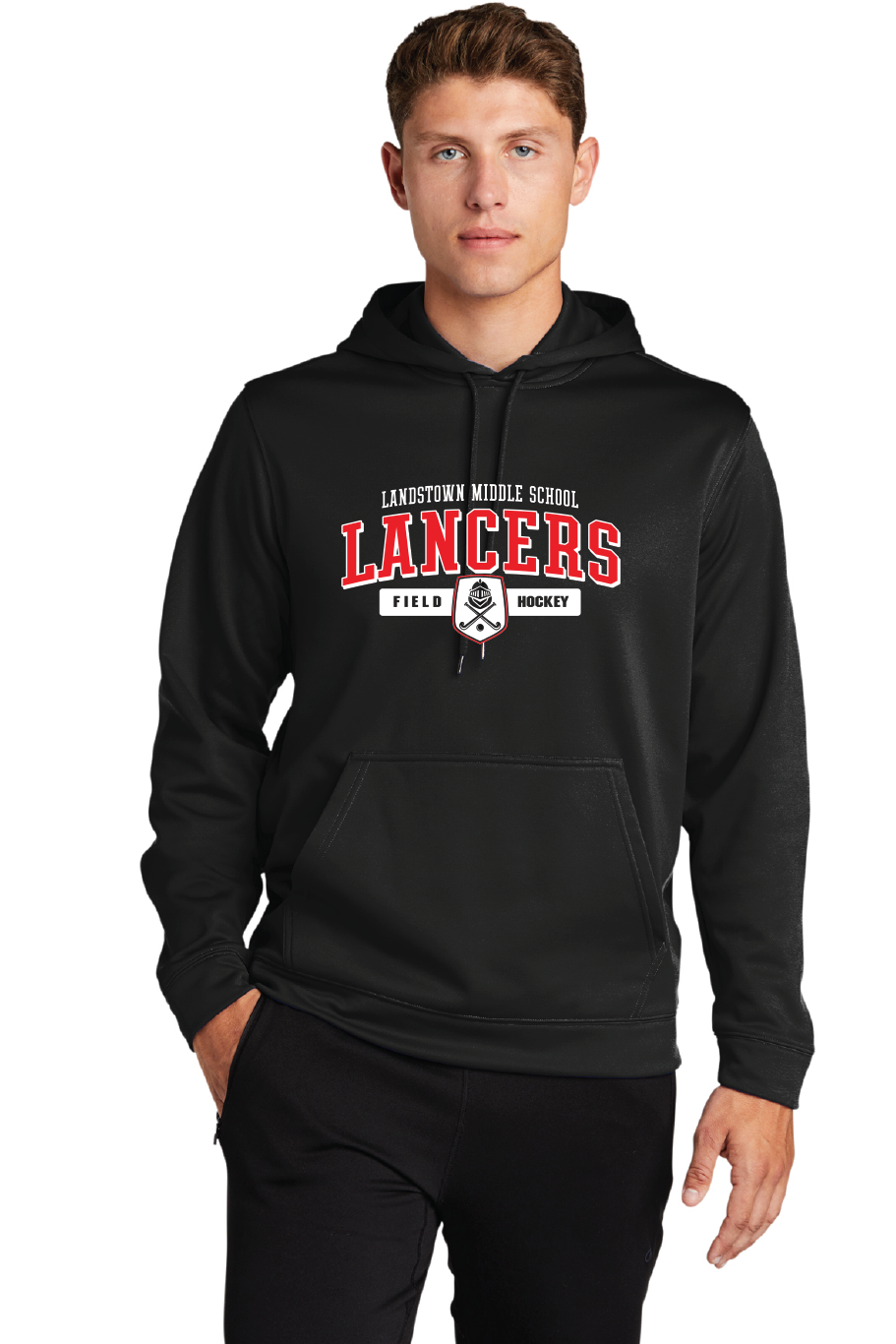 Fleece Hooded Pullover / Black / Landstown Middle School Field Hockey