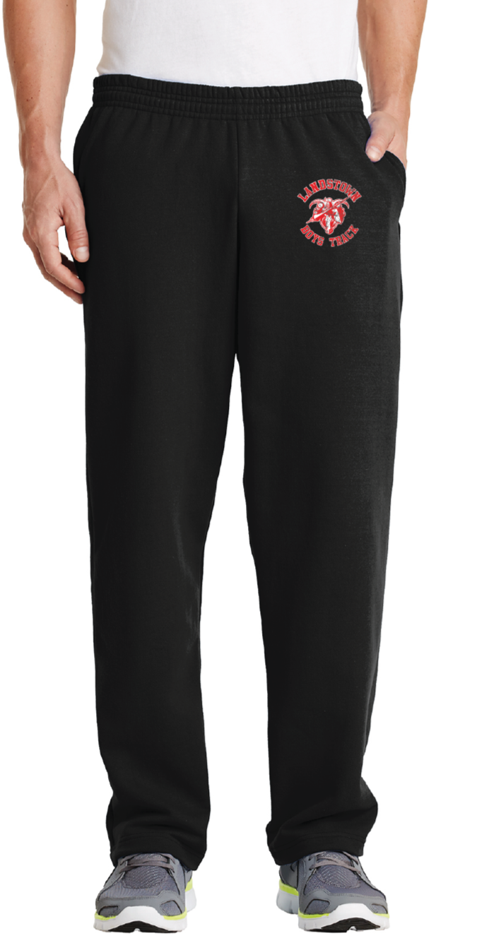 Fleece Sweatpant with Pockets / Black / Landstown Middle School Boys Track