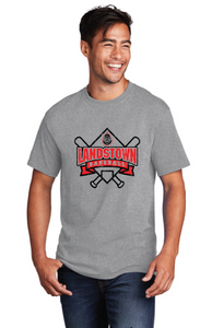 Core Cotton Tee / Athletic Heather / Landstown Middle School Baseball