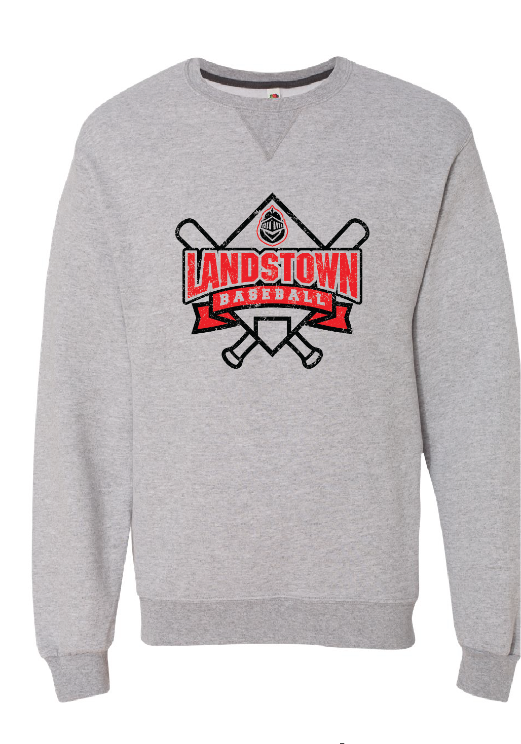 Sofspun Crewneck Sweatshirt / Athletic Heather / Landstown Middle School Baseball