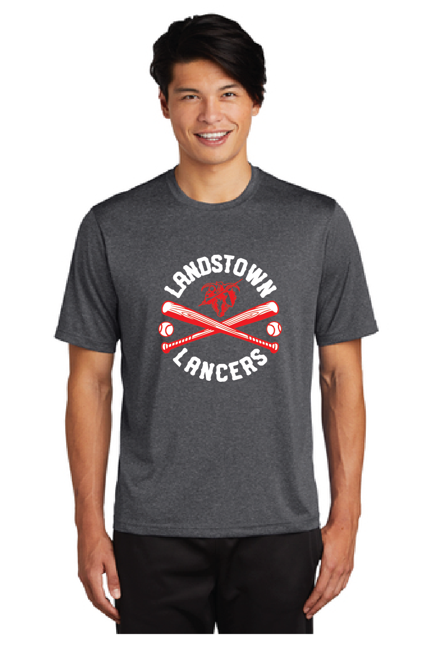 Heather Contender Tee / Graphite Heather / Landstown Middle School Softball