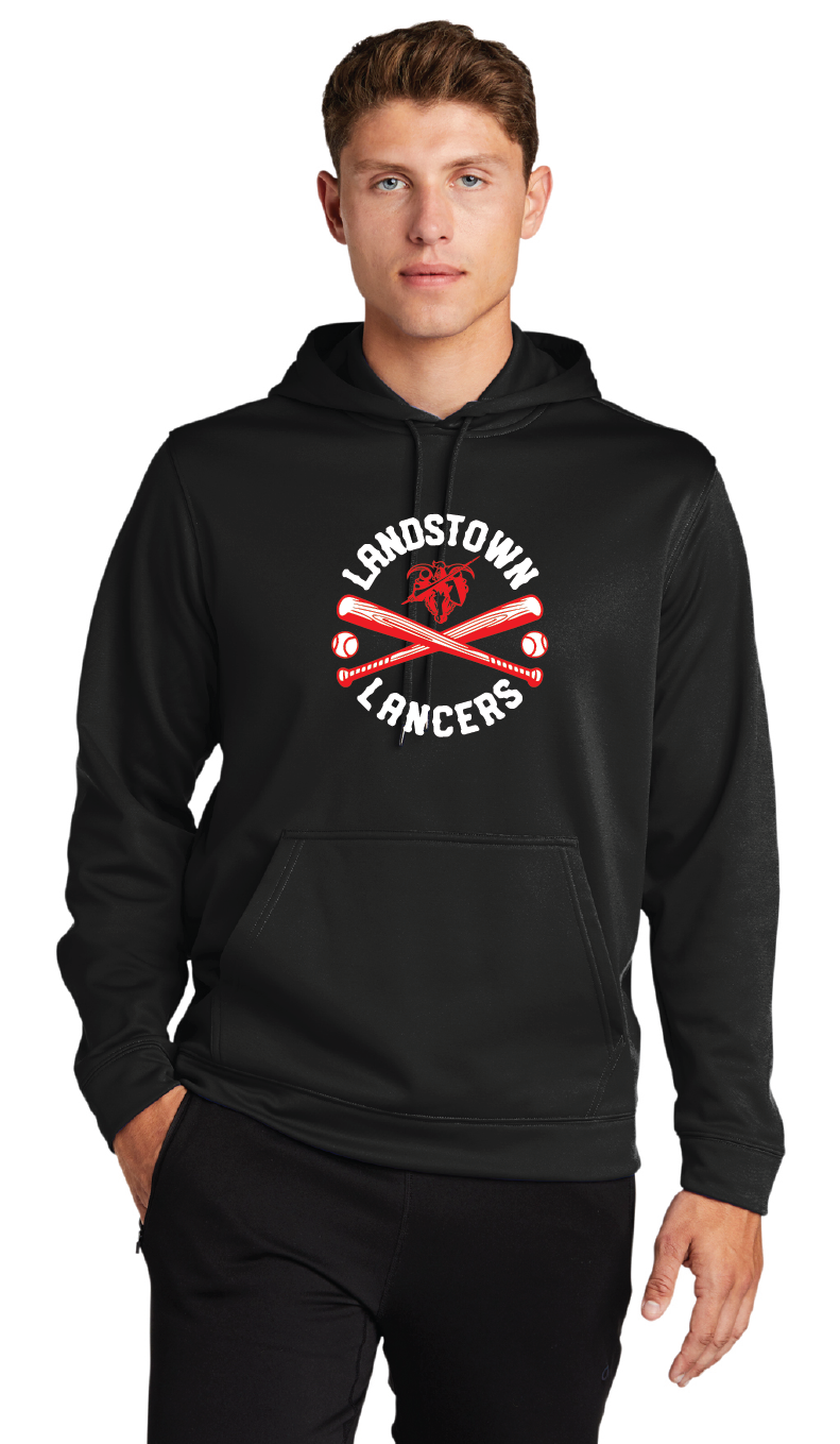 Performance Fleece Hooded Pullover / Black / Landstown Middle School Softball