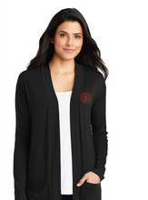 Ladies Concept Long Pocket Cardigan / Black / Landstown Middle School Staff