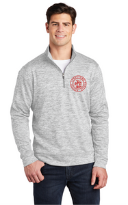 Electric Heather Fleece 1/4-Zip Pullover / Silver Electric / Landstown Middle School Staff