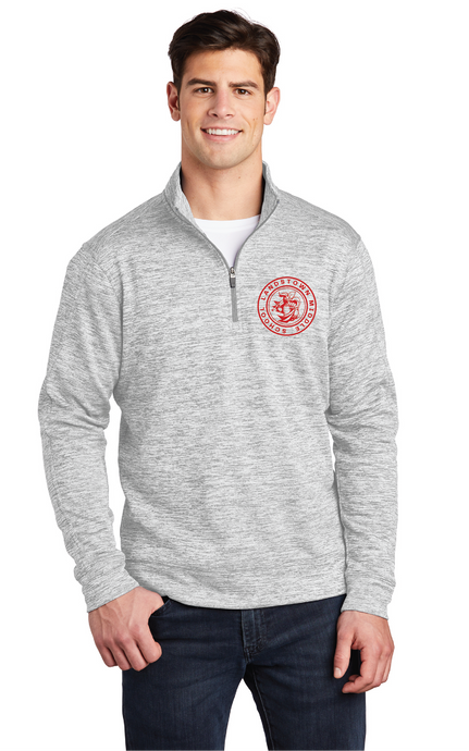 Electric Heather Fleece 1/4-Zip Pullover / Silver Electric / Landstown Middle School Staff