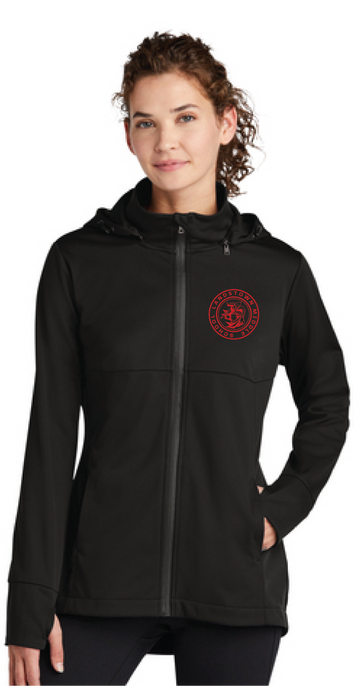 Ladies Hooded Soft Shell Jacket / Black / Landstown Middle School Staff