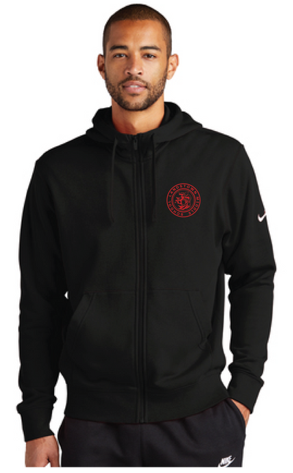 Nike Club Fleece Full-Zip Hoodie / Black / Landstown Middle School Staff