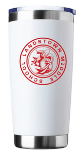 20oz Stainless Steel Tumbler / White / Landstown Middle School Staff